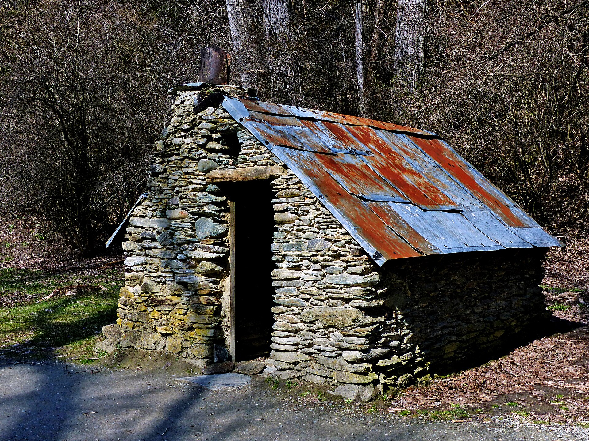 Stone and timber huts of the historic Chinese Settlement in Arrowtown