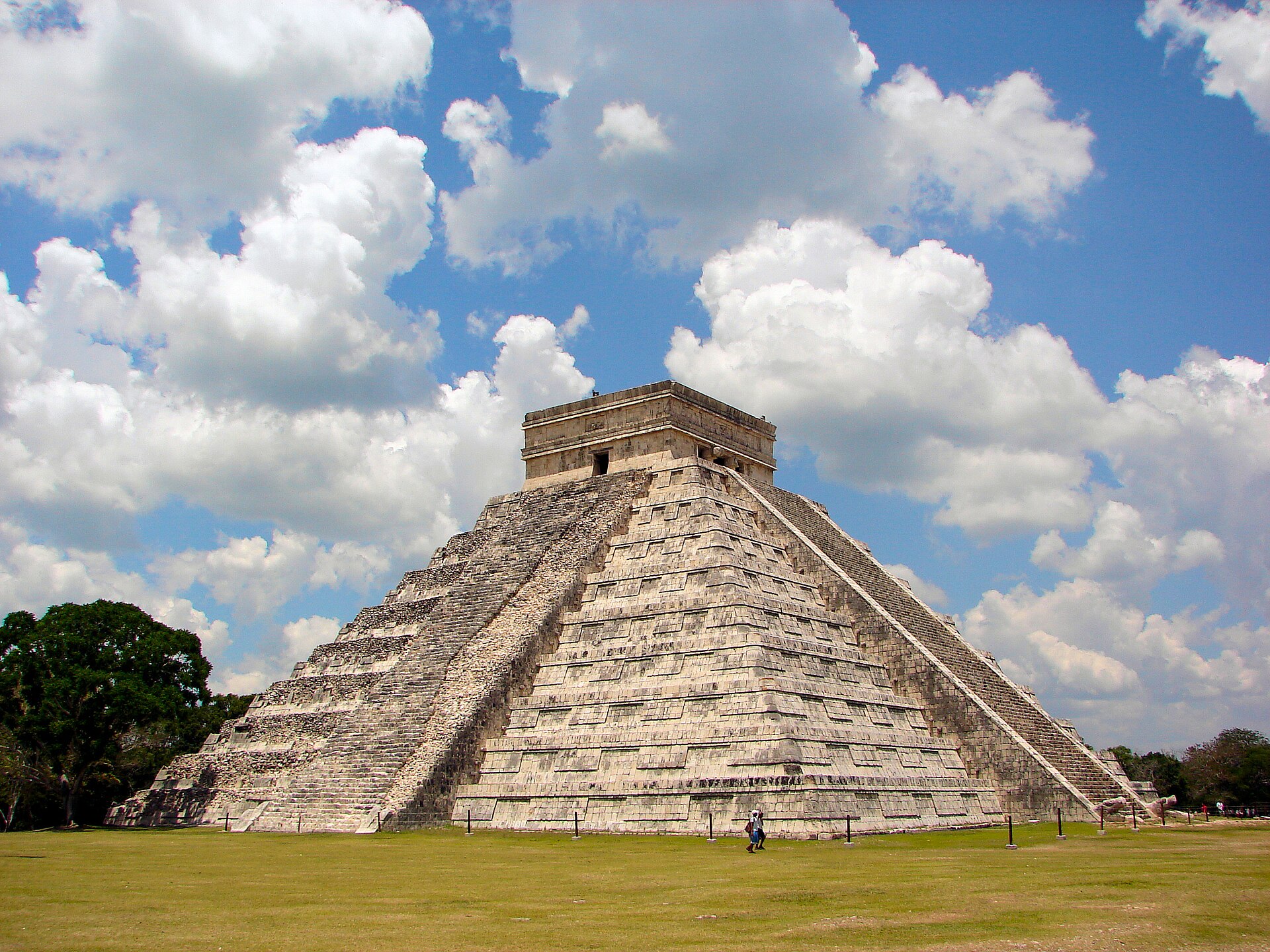 El Castillo pyramid at Chichen Itza seen from the east