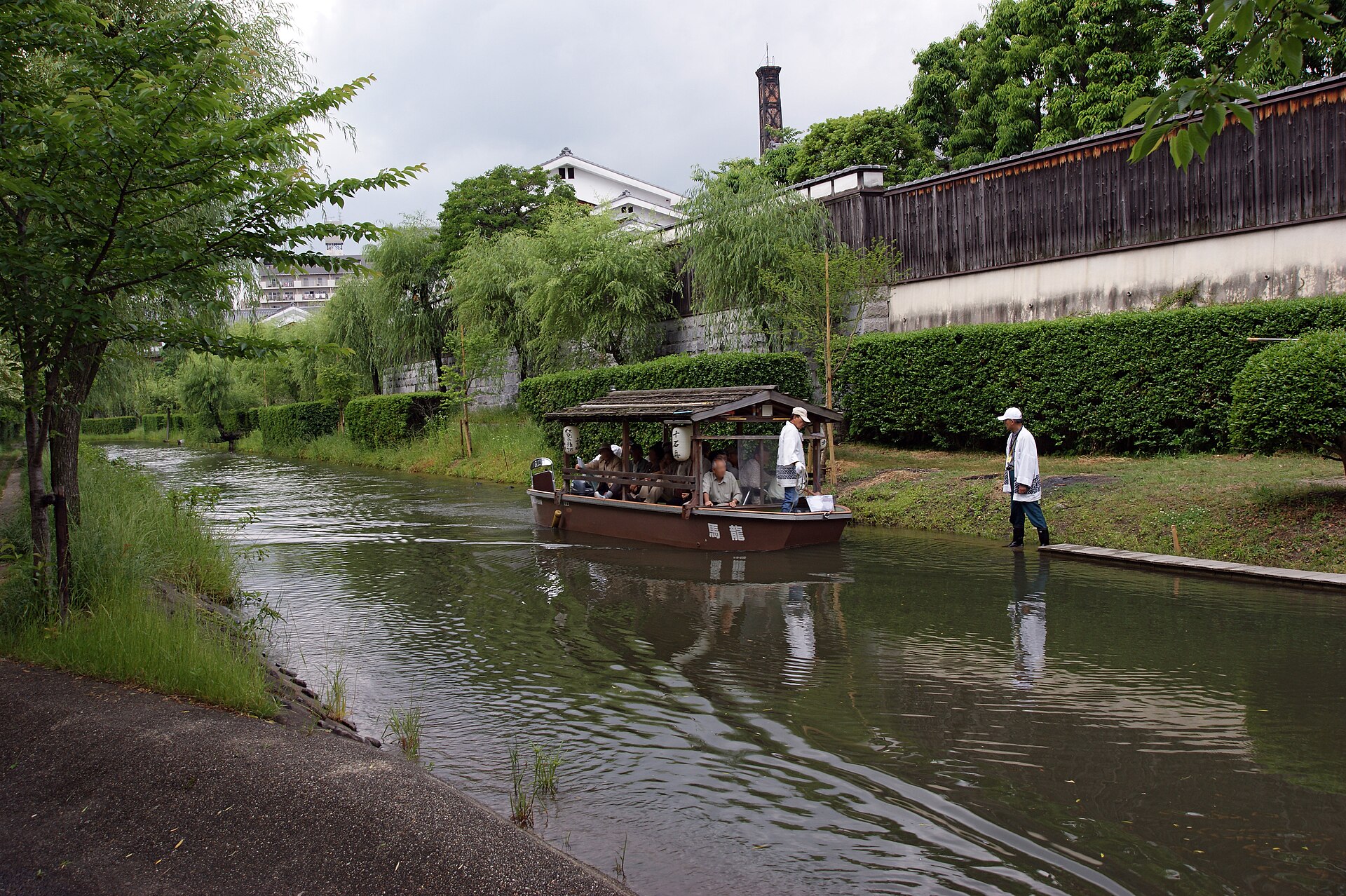 Willow-lined Horikawa canal in the Fushimi sake district of Kyoto