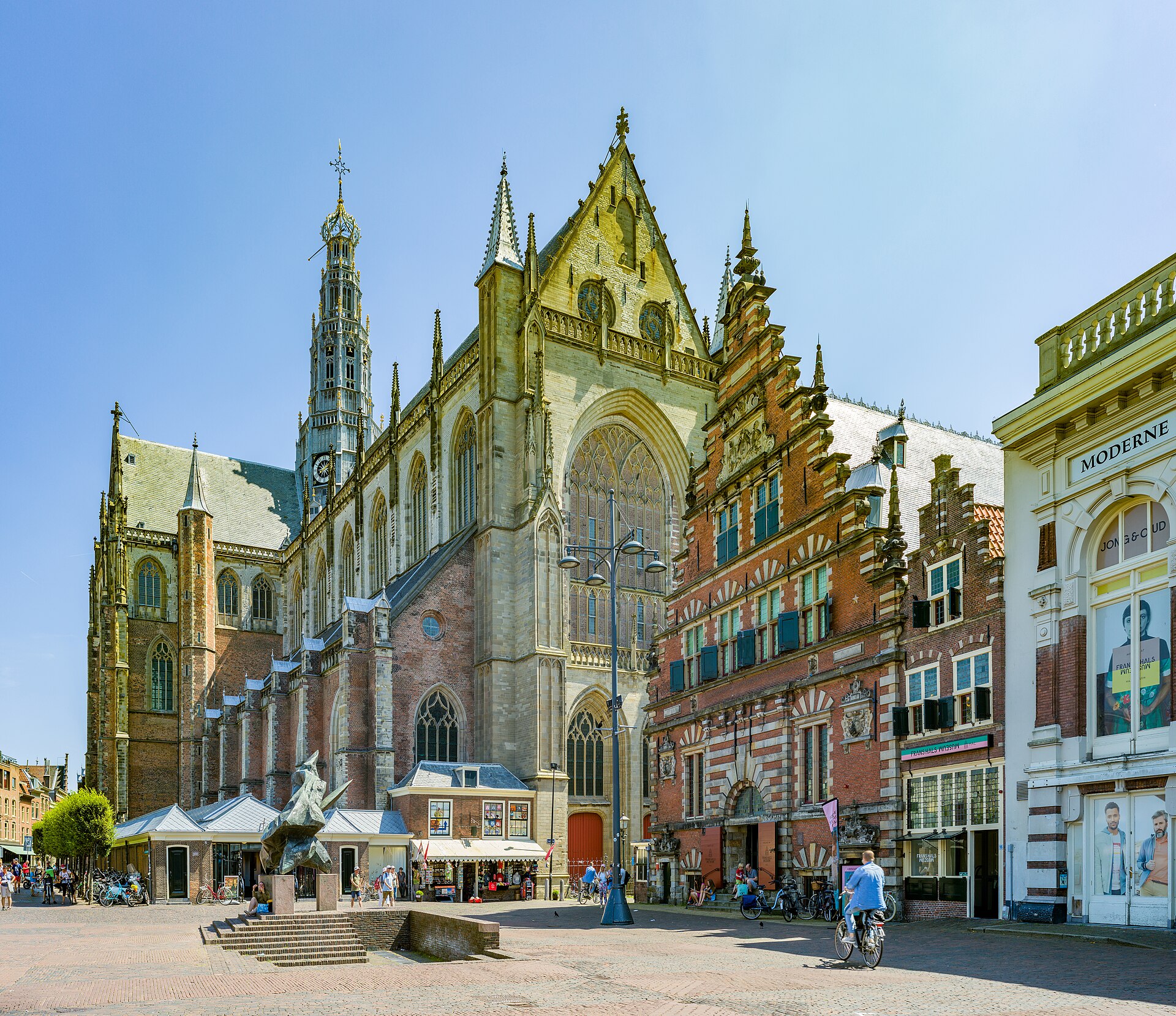 The Grote Kerk and Vleeshal on the Grote Markt in Haarlem