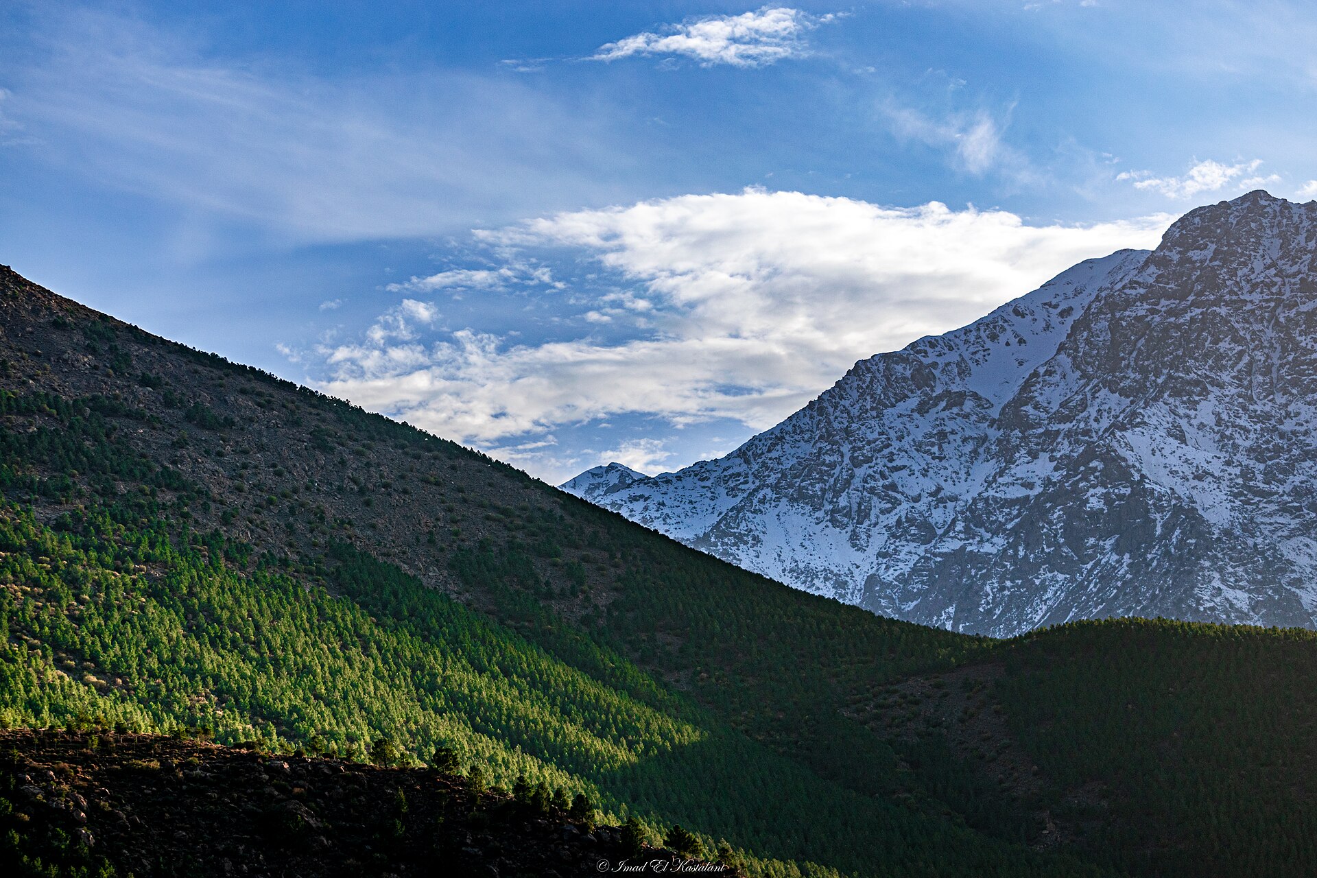 The Atlas Mountains seen from the village of Imlil, Morocco