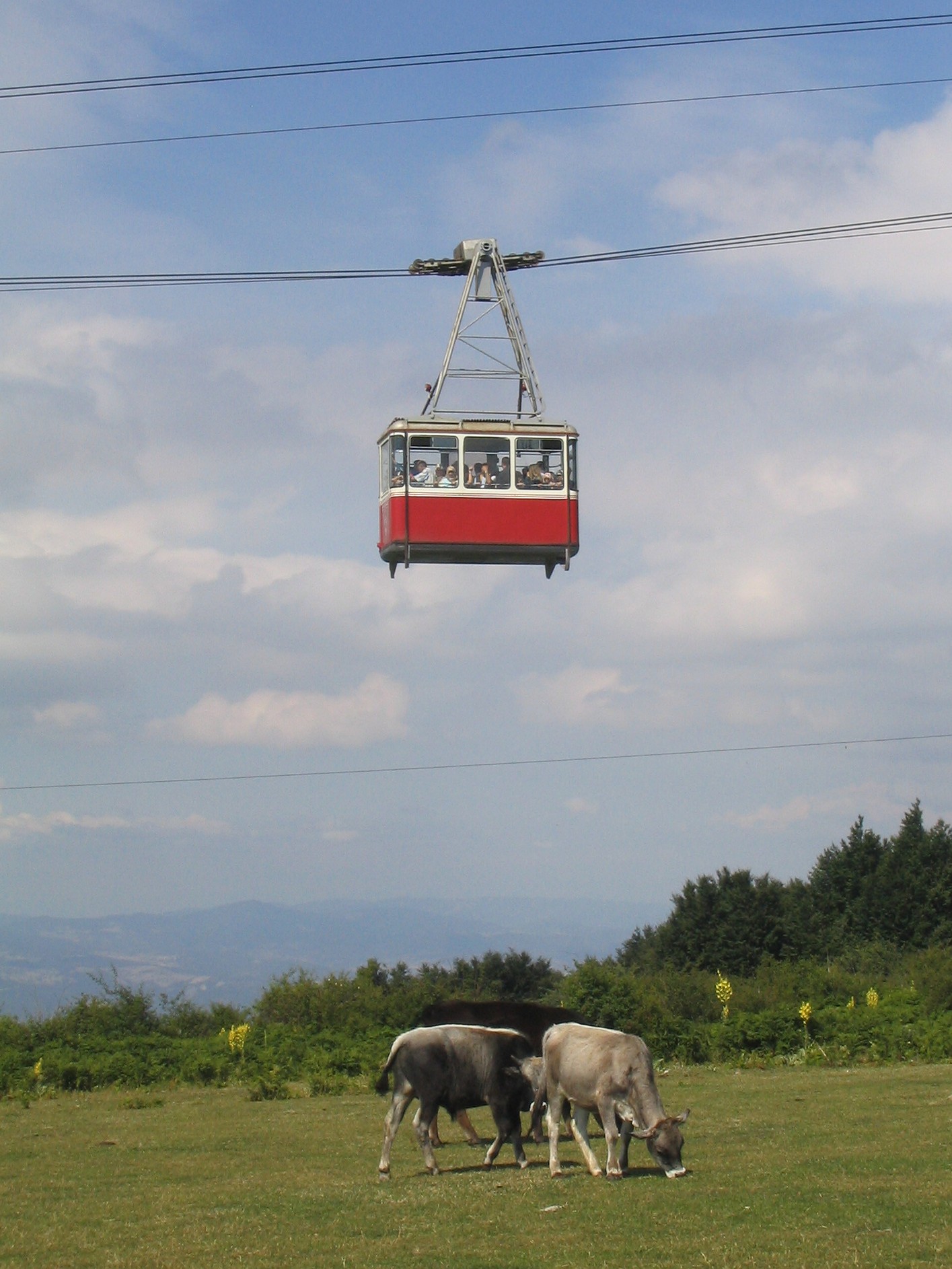 The Uludağ cable car above Bursa