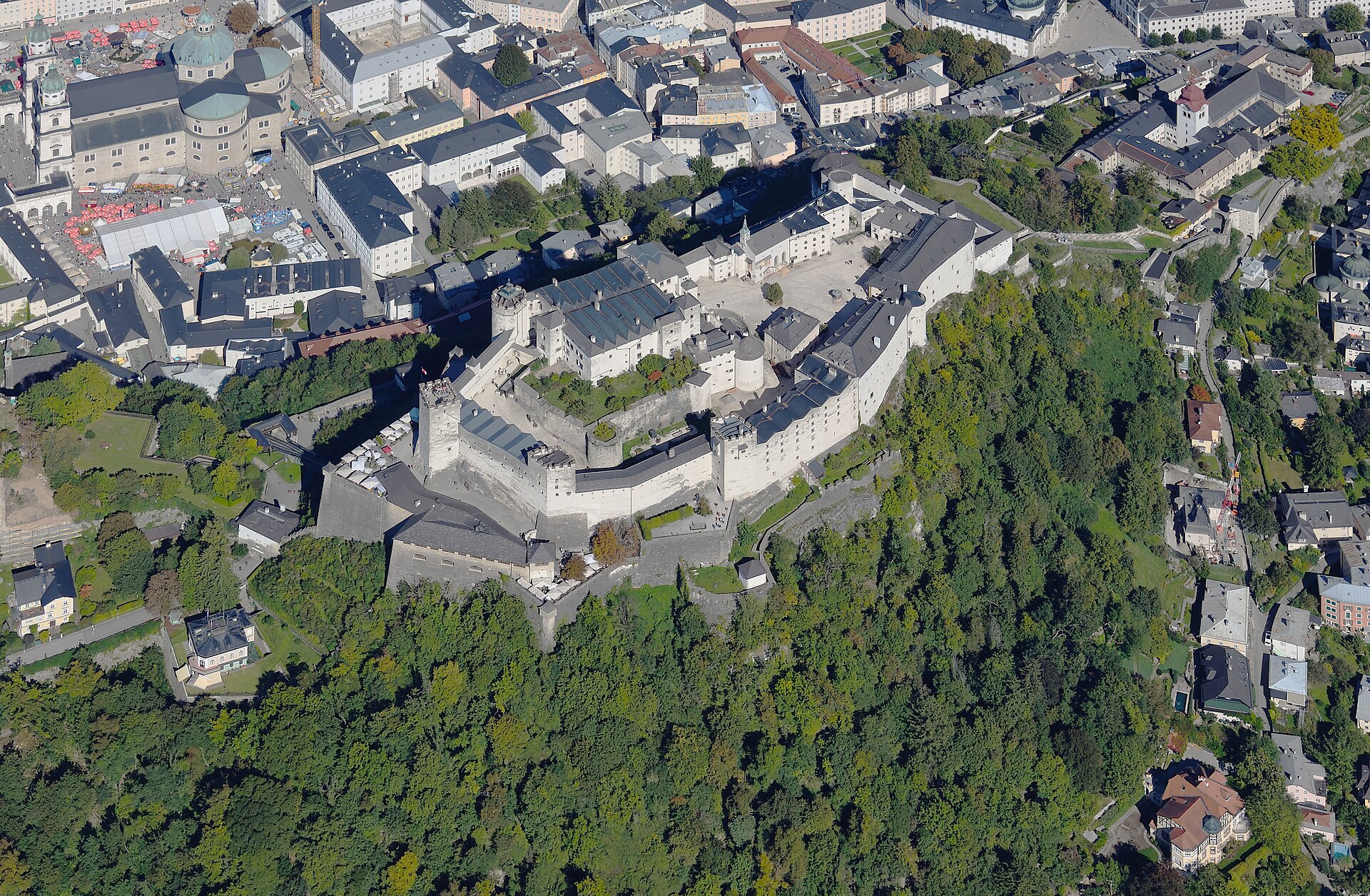 Aerial view of Hohensalzburg Fortress, Salzburg