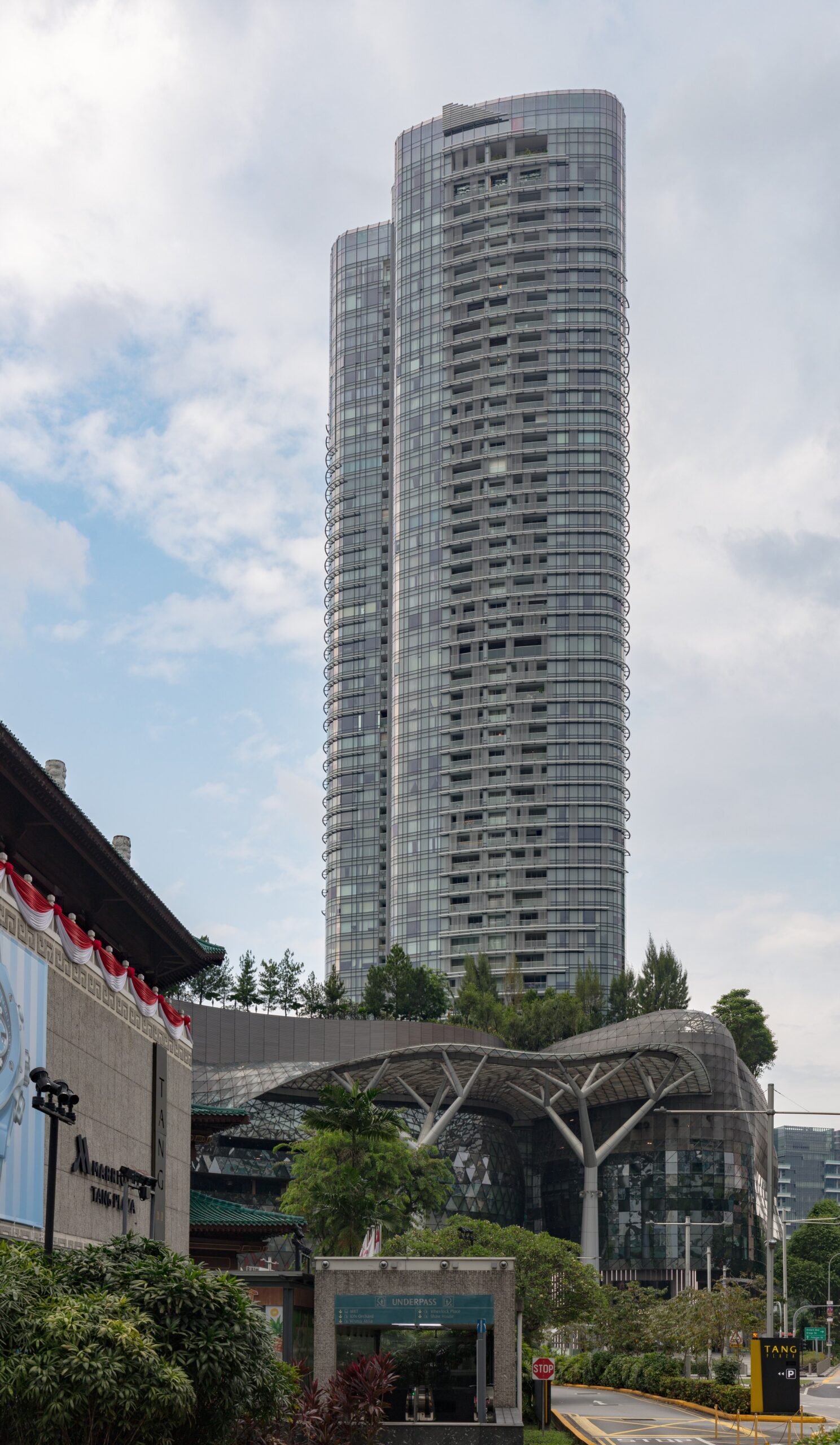 ION Orchard and Tang Plaza shopping district on Orchard Road Singapore