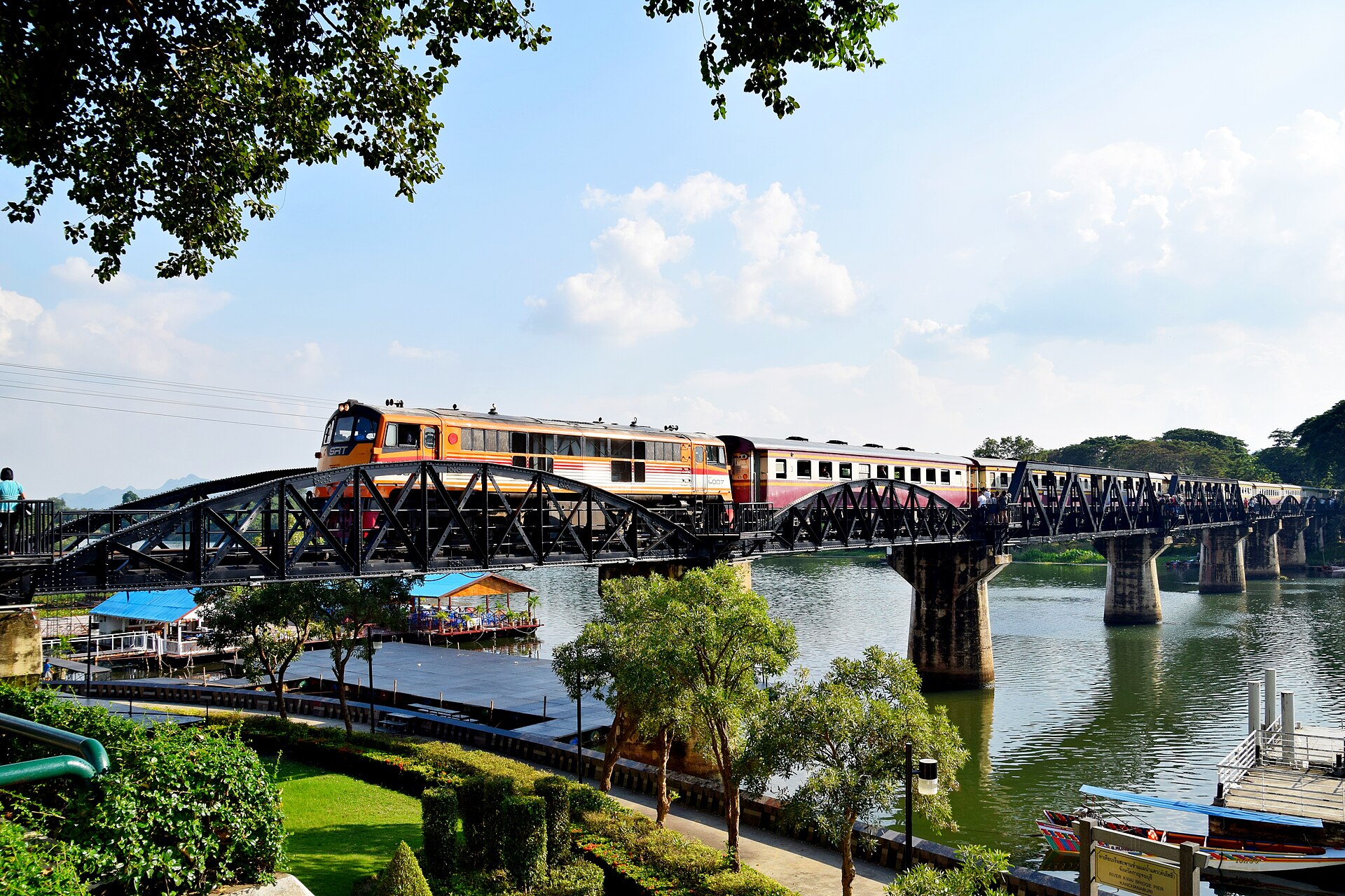 Bridge on the River Kwai in Kanchanaburi, Thailand