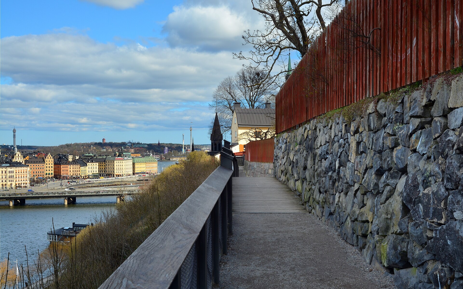 View across Stockholm from the Monteliusvägen path on Södermalm