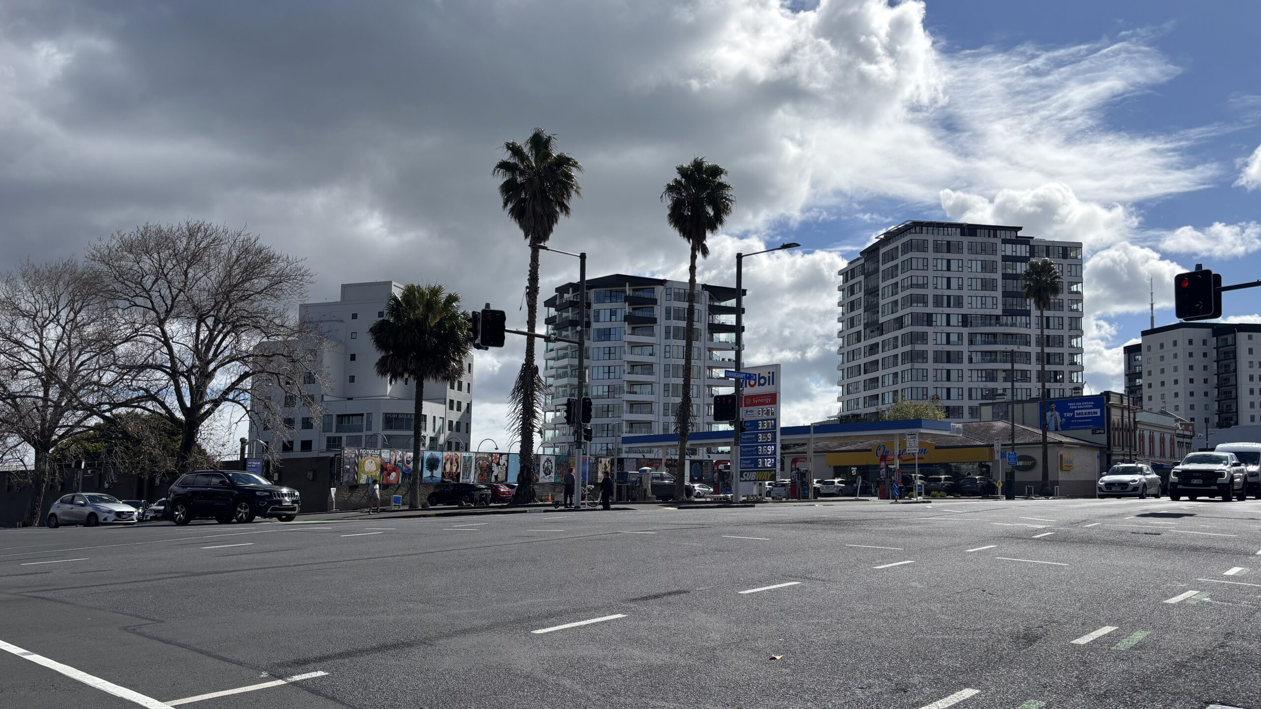 Street corner at the intersection of Karangahape and Ponsonby Roads