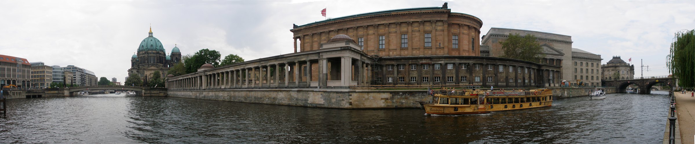 Museum Island panorama in Berlin with the Berlin Cathedral along the Spree River