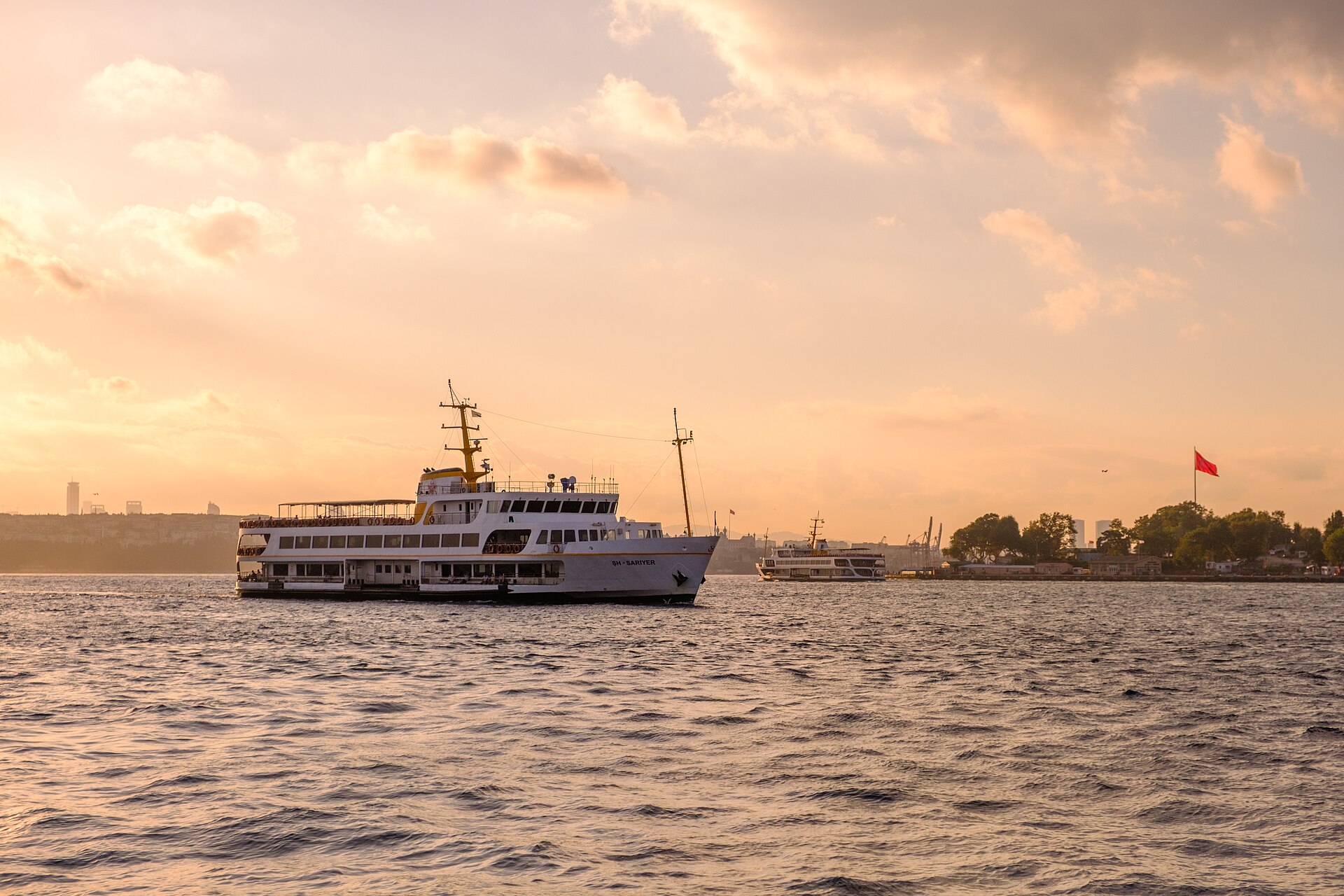 Ferry crossing the Bosphorus in Istanbul