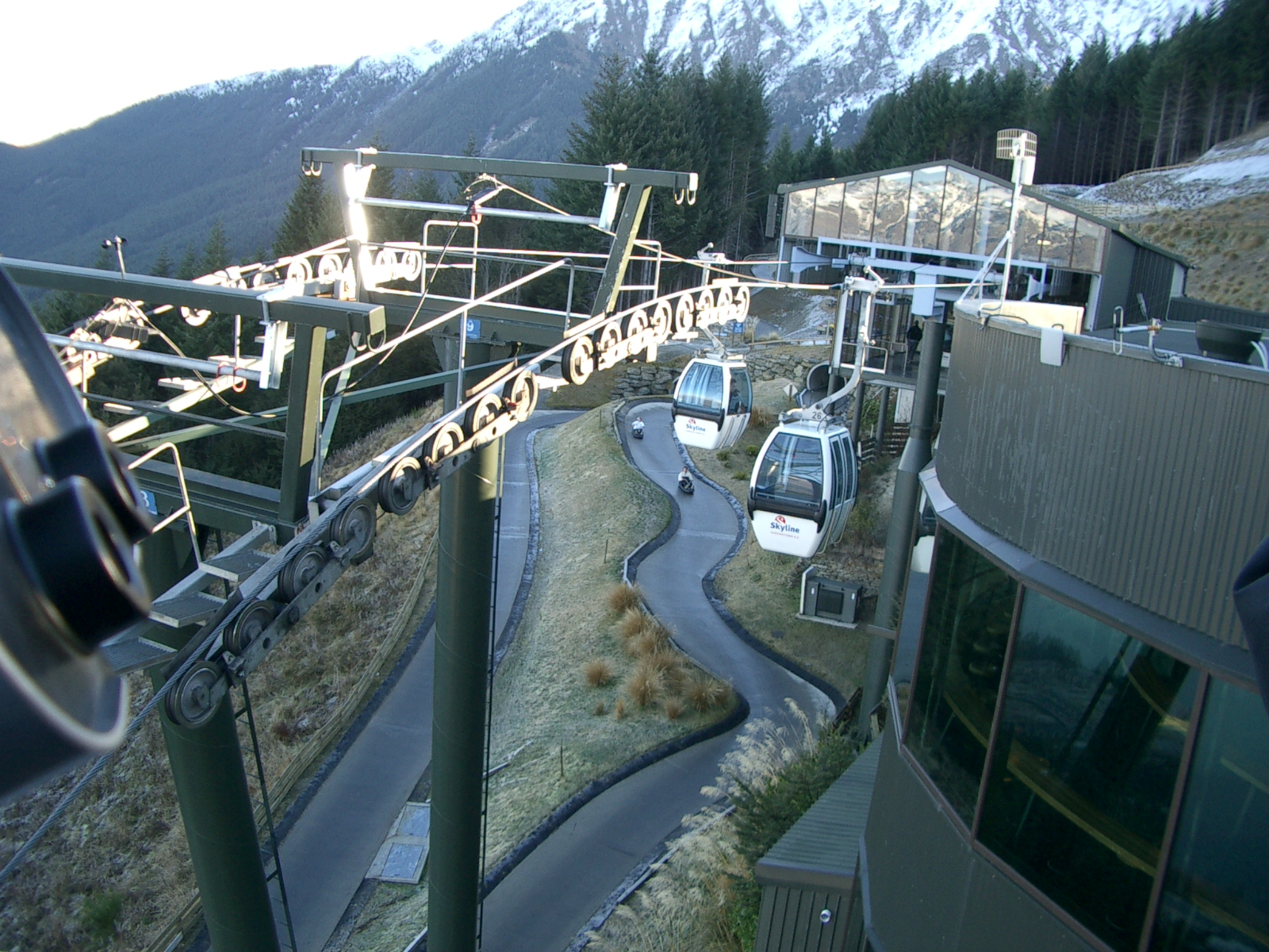 Riders on the Queenstown Luge track at Skyline Queenstown