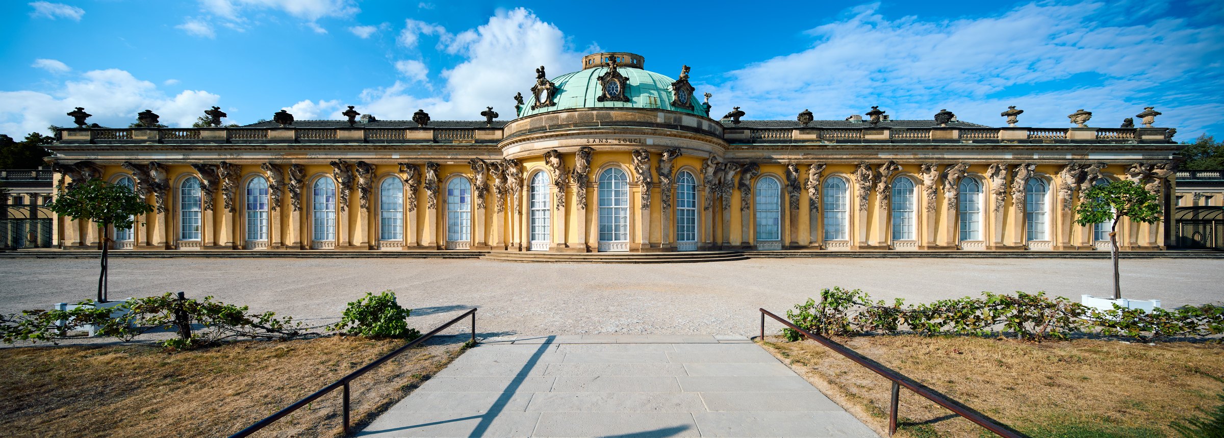 Sanssouci Palace and its terraced gardens in Potsdam